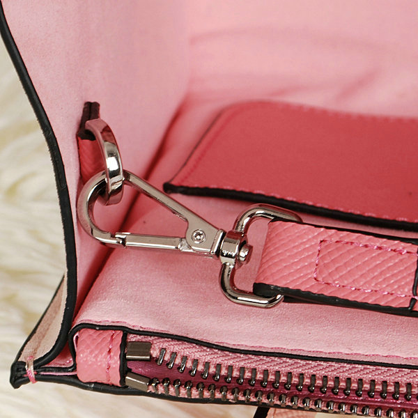 2014 Prada glace leather nubuck tote bag BN2618 peach&pink - Click Image to Close